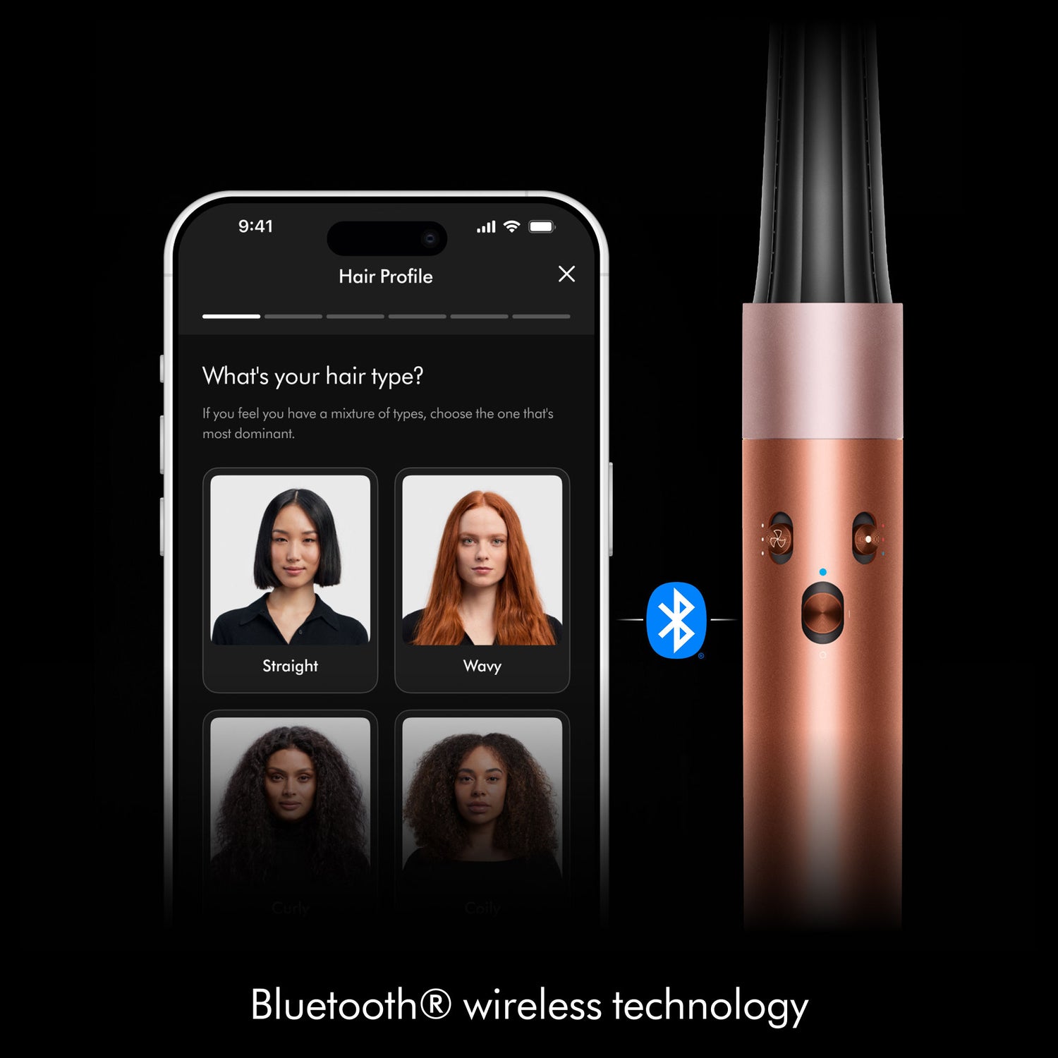 Lifestyle image of Dyson Airwrap i.d. Multi-Styler and Dryer Straight+Wavy variant: Amber Silk (Limited Edition)