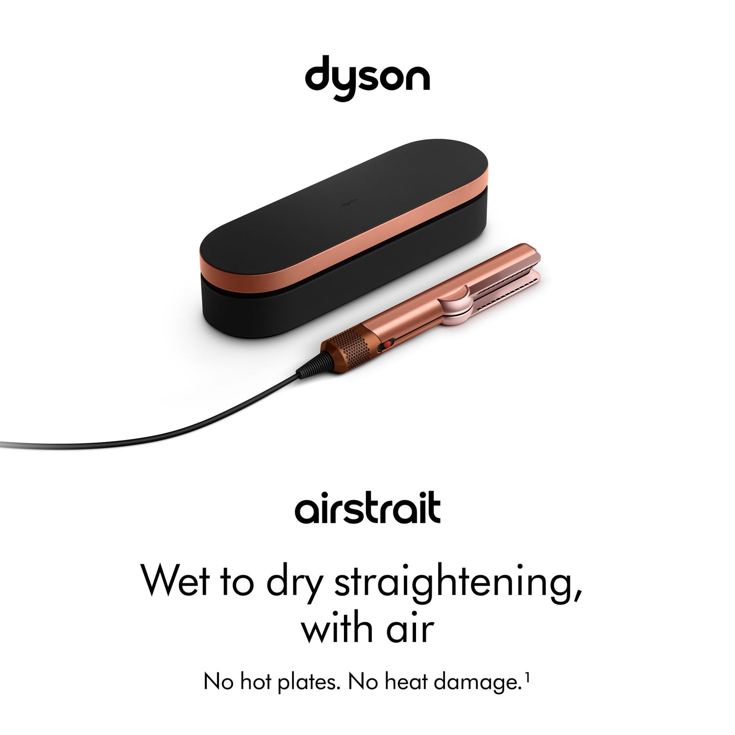 Lifestyle image of Dyson Airstrait Straightener variant: Amber Silk (Limited Edition)