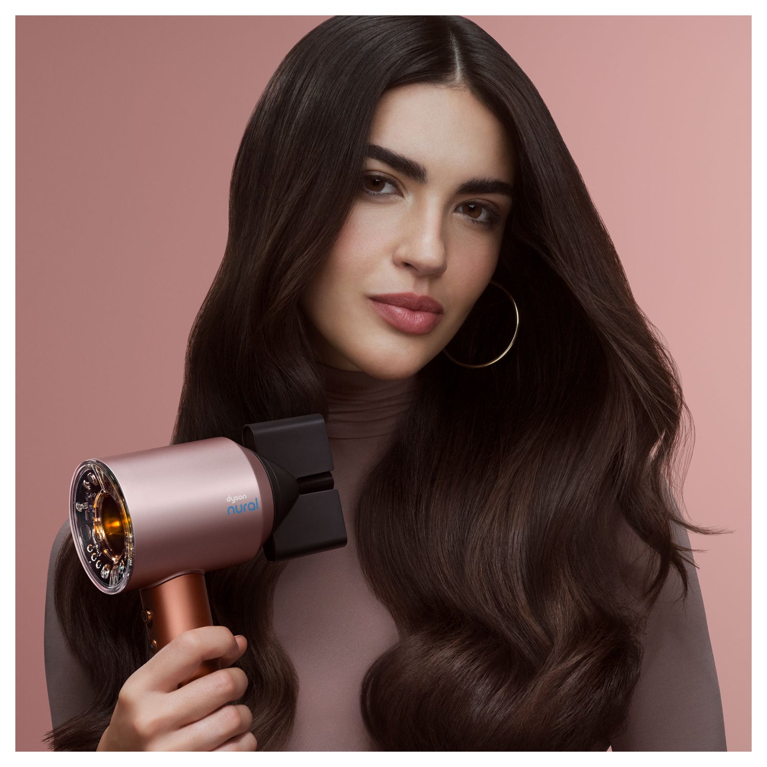 Lifestyle image of Dyson Supersonic Nural Hair Dryer variant: Amber Silk (Limited Edition)