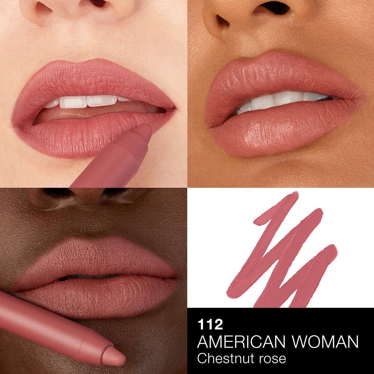 Swatch image of Nars Powermatte High-Intensity Long-Lasting Lip Pencil variant: American Woman