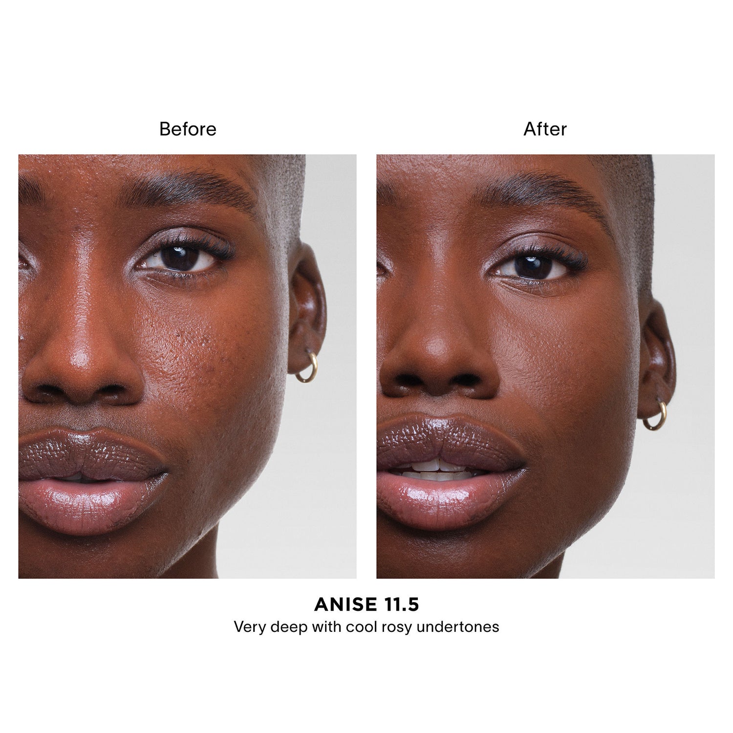 Before and after results of using Hourglass Vanish Airbrush Concealer variant: Anise 11.5