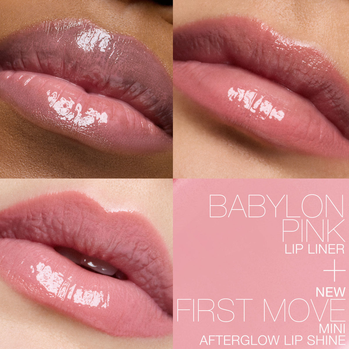 A shade comparison of variant: Babylon Pink & First Move