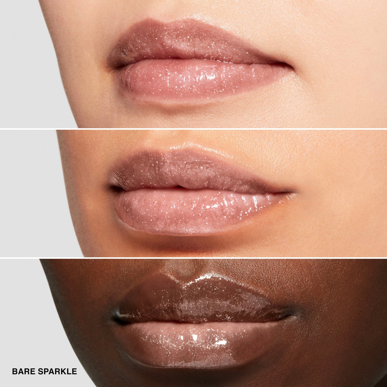 Model image of Bobbi Brown Crushed Oil-Infused Gloss Shimmer variant: Bare Sparkle