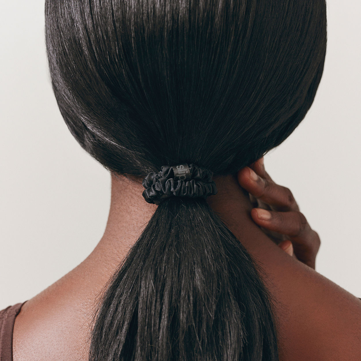 Model image of Slip Skinny Scrunchies variant: Black