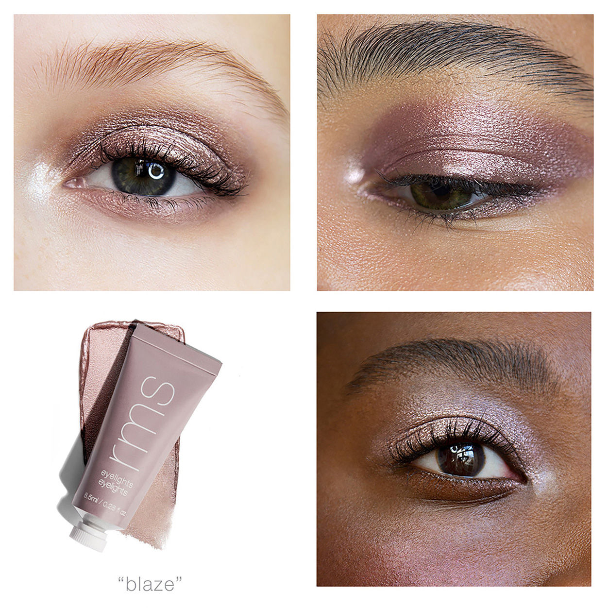 Model image of RMS Beauty Eyelights Cream Eyeshadow variant: Blaze