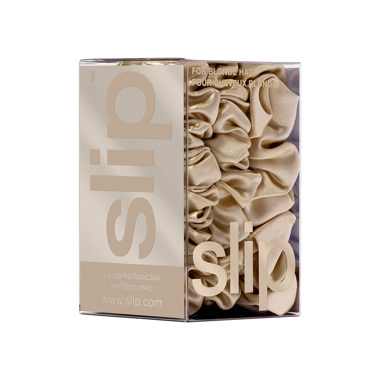 Side image of Slip Back to Basics Assorted Scrunchies variant: Blonde