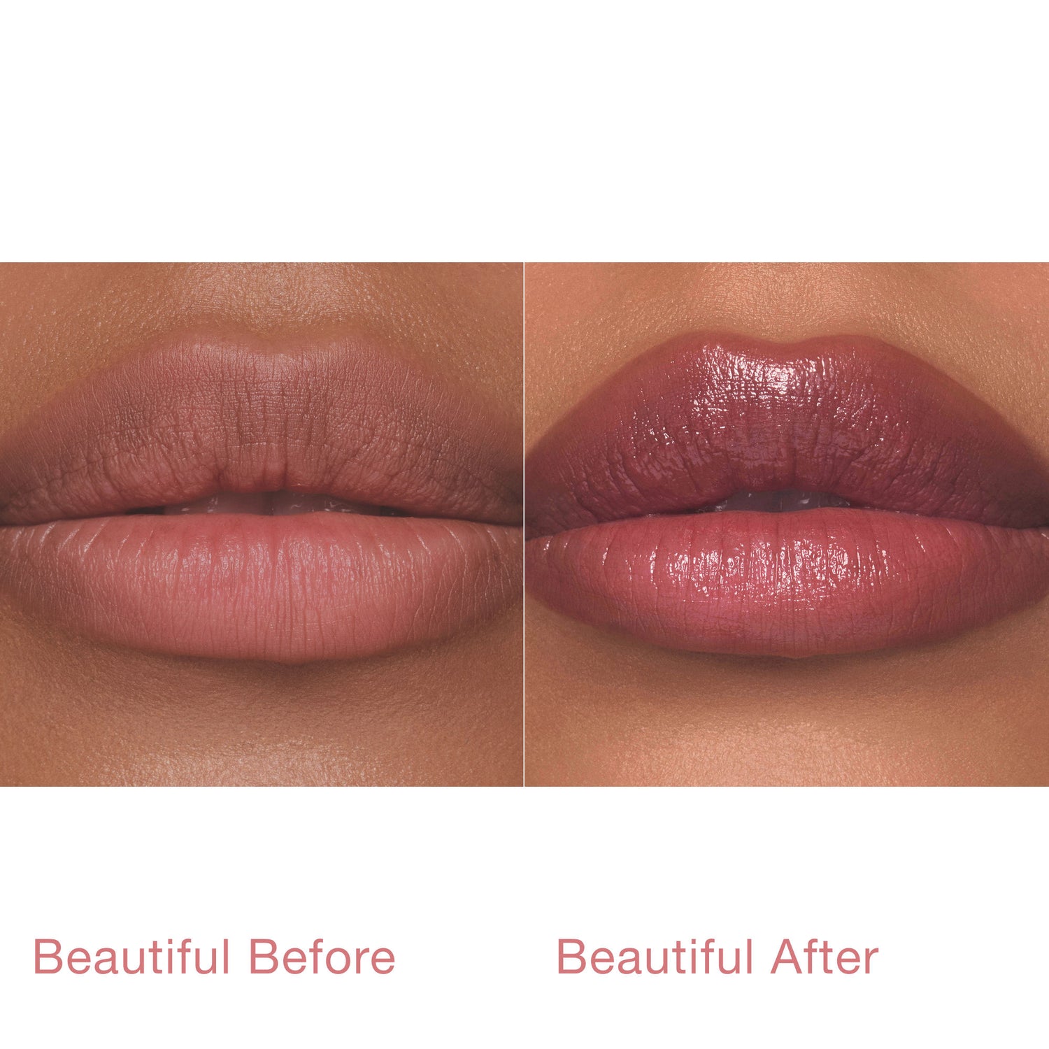 Before and after results of using variant: Blushed Jam