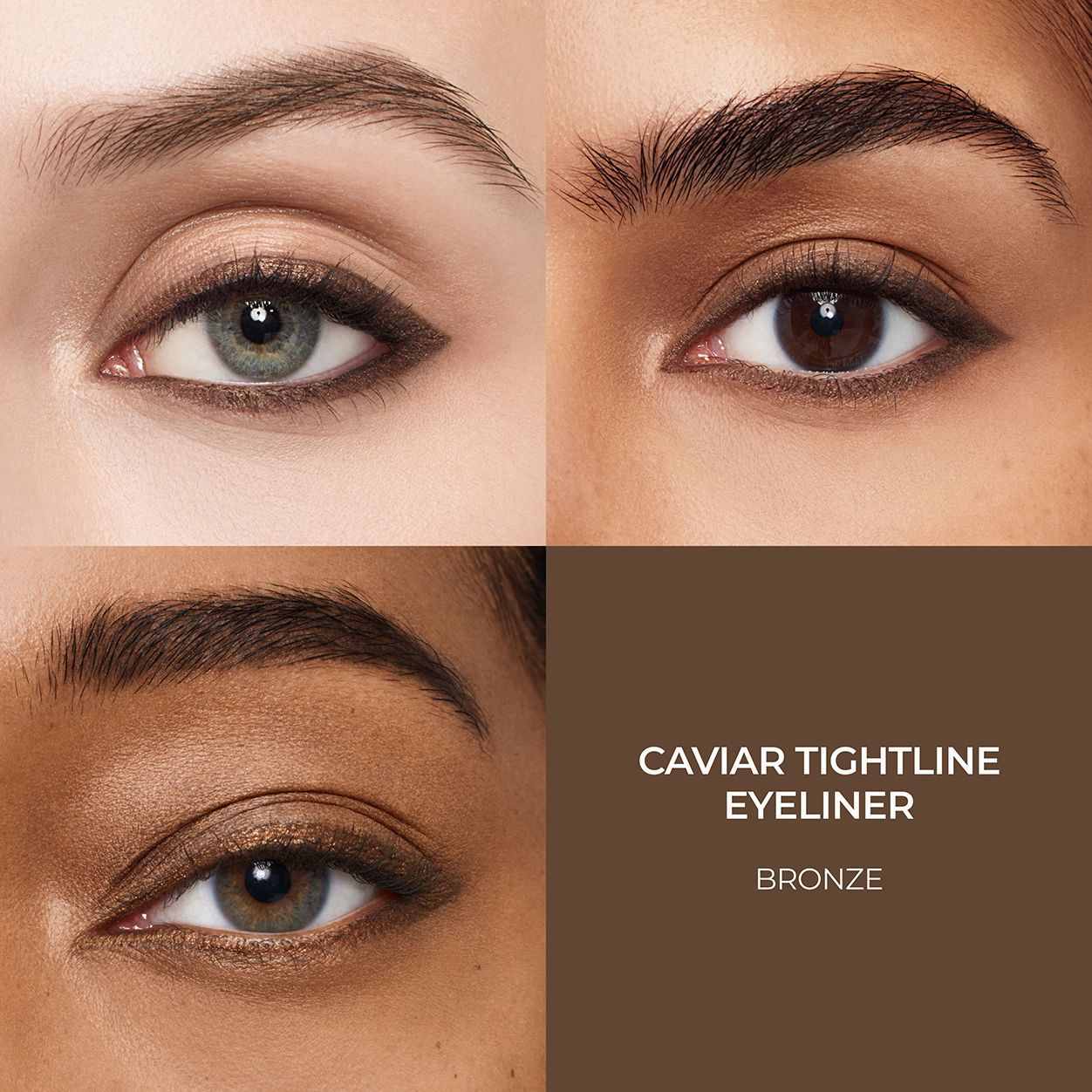 A shade comparison of Laura Mercier Caviar Tightline Eyeliner variant: Bronze