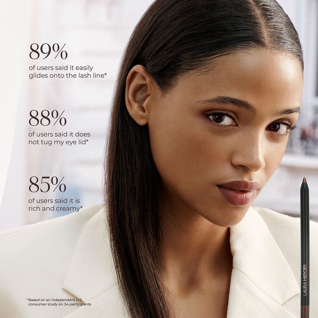 Model image of Laura Mercier Caviar Tightline Eyeliner variant: Bronze