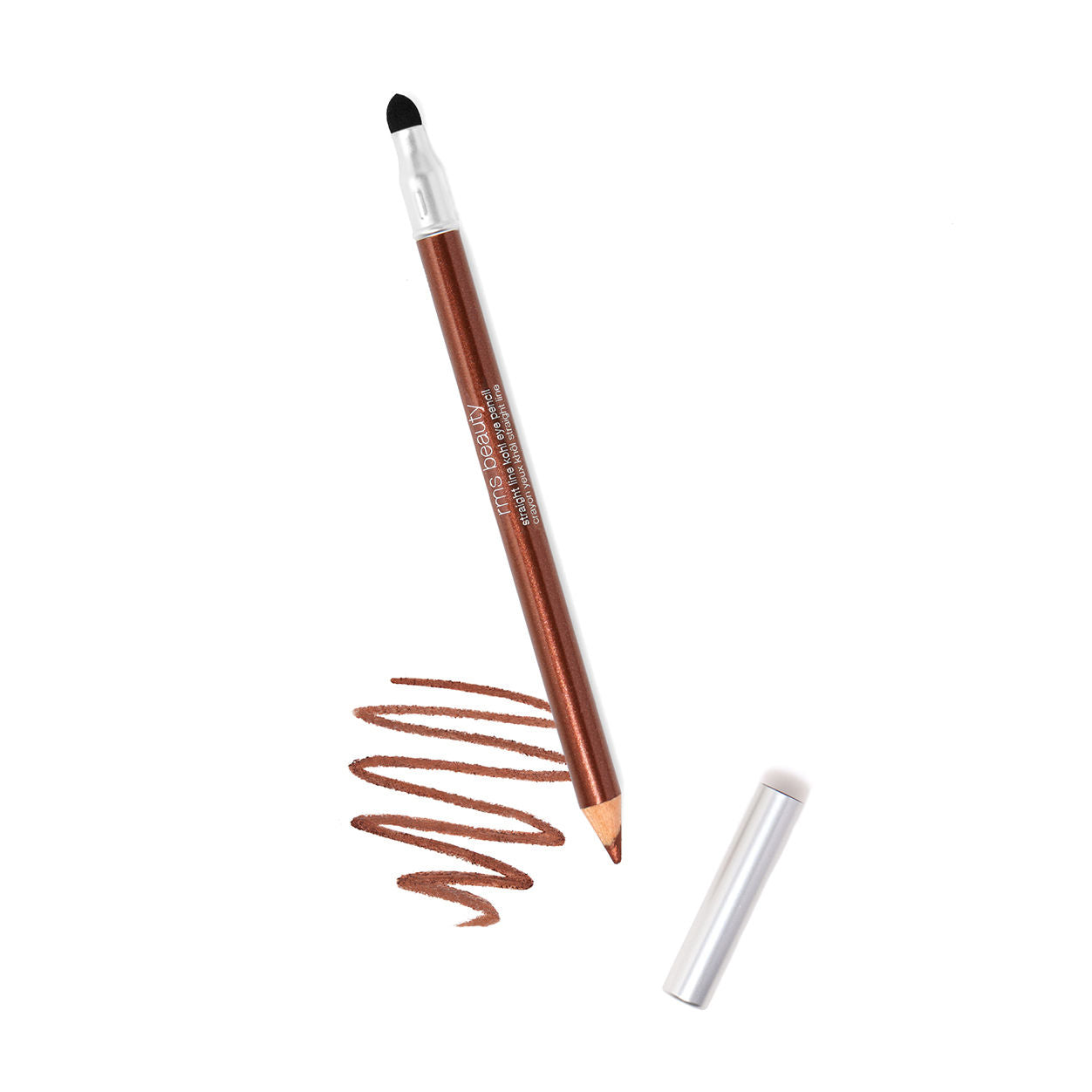 Lifestyle image of RMS Beauty Straight Line Kohl Eye Pencil Definition variant: Bronze