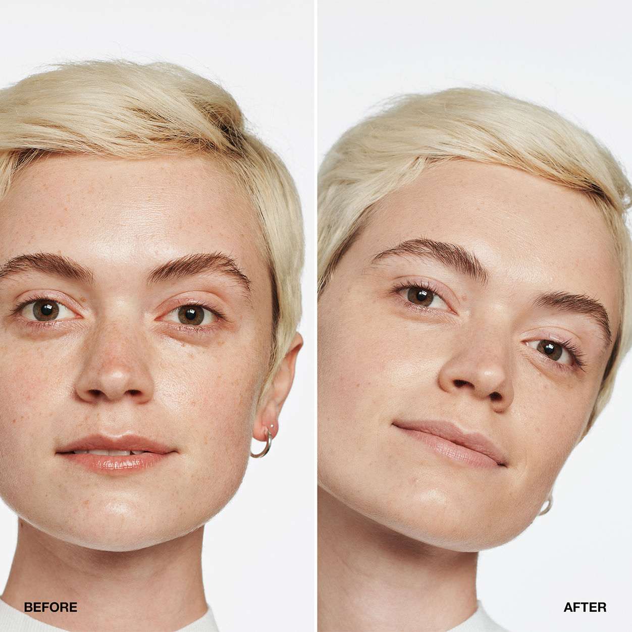 Before and after results of using Clinique Even Better Makeup Broad Spectrum SPF 15 variant: CREAM CHAMOIS