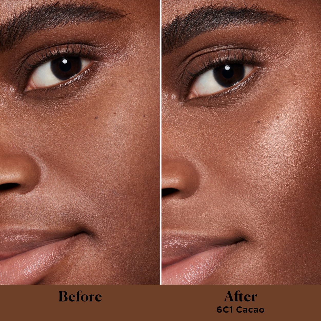 Before and after results of using Laura Mercier Tinted Moisturizer Light Revealer Natural Skin Illuminator Broad Spectrum SPF 25 variant: Cacao