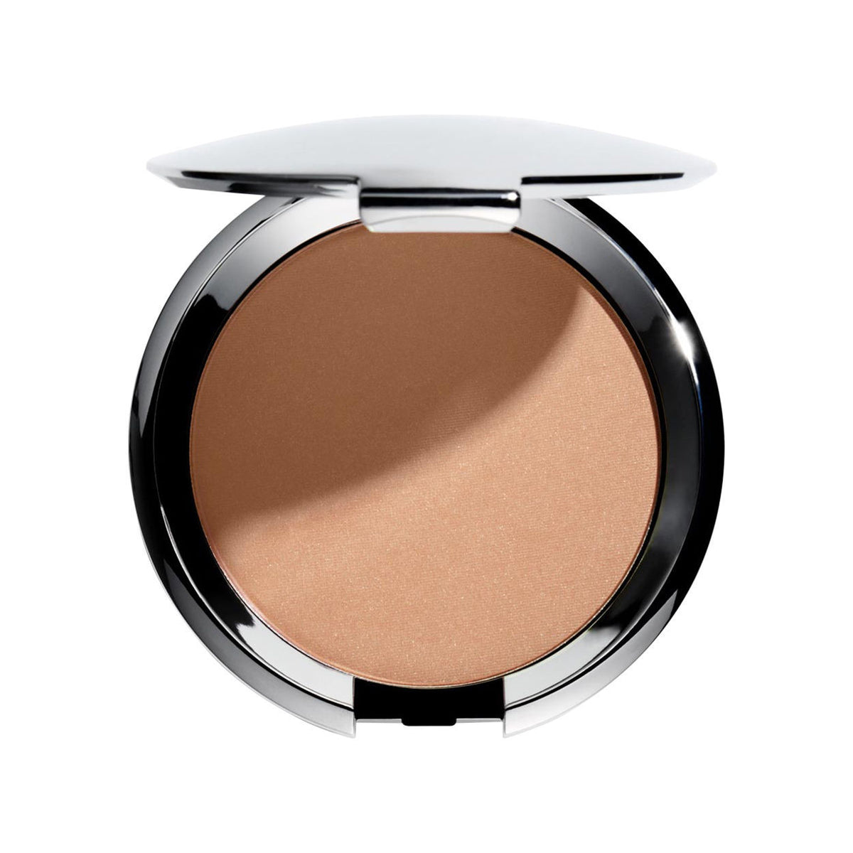 Open Chantecaille Compact Makeup containing tan matte powder foundation.