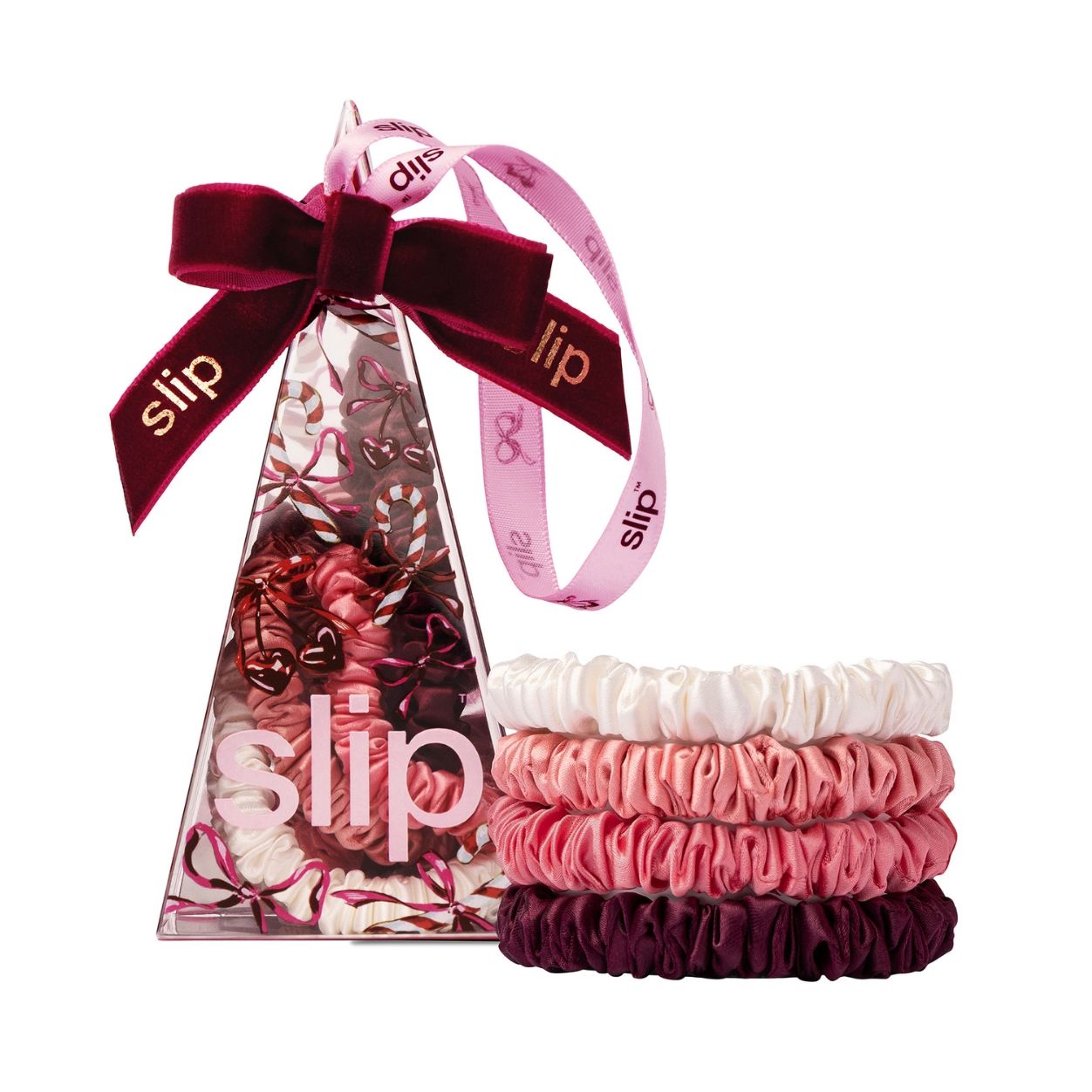 Slip Pure Silk Skinny Scrunchie Ornament (Limited Edition) variant: Candy Cane main image