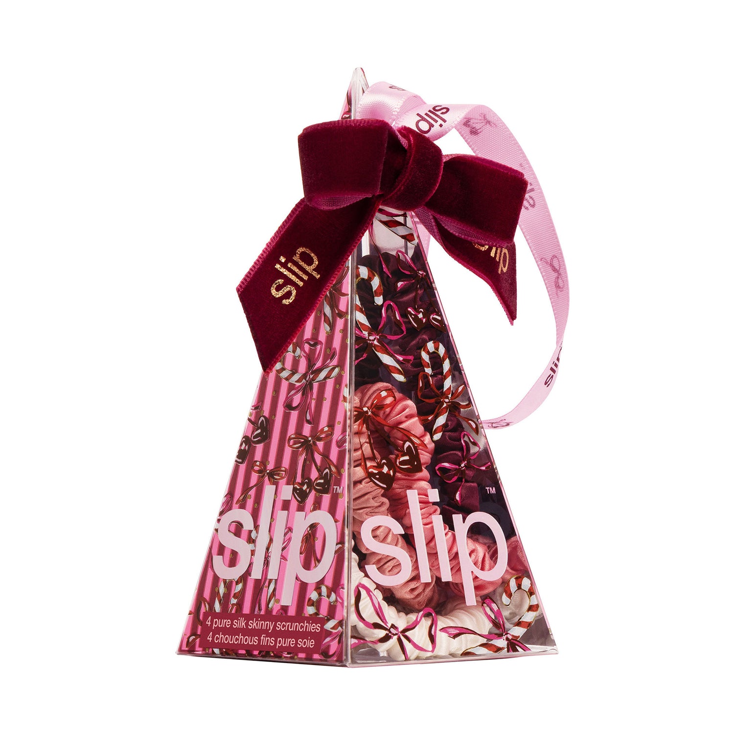 Image of the Slip Pure Silk Skinny Scrunchie Ornament (Limited Edition) variant: Candy Cane box
