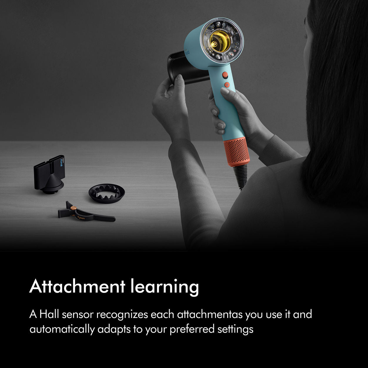 Lifestyle image of Dyson Supersonic Nural Hair Dryer variant: Ceramic Patina