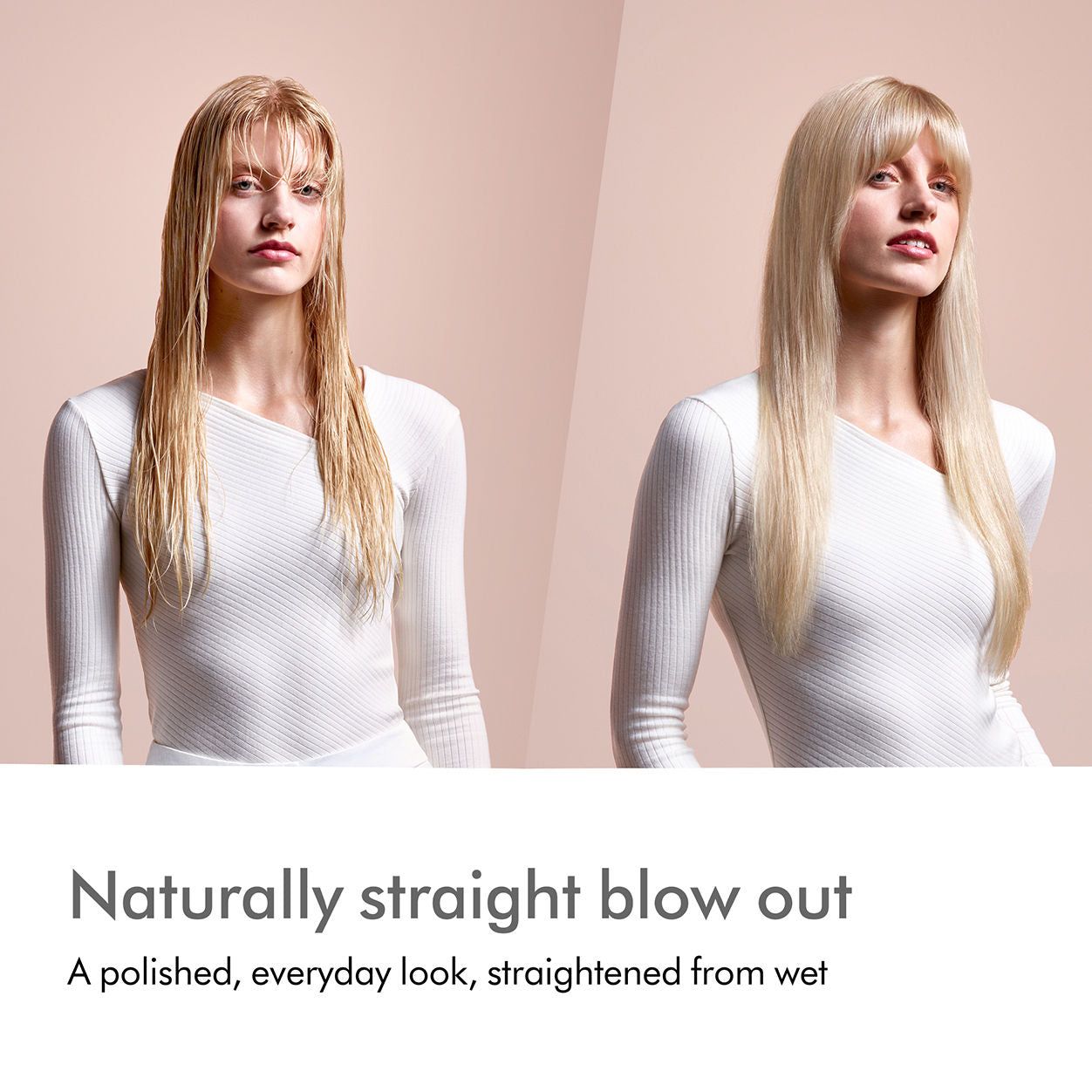 Before and after results of using Dyson Airstrait Straightener variant: Ceramic Pink