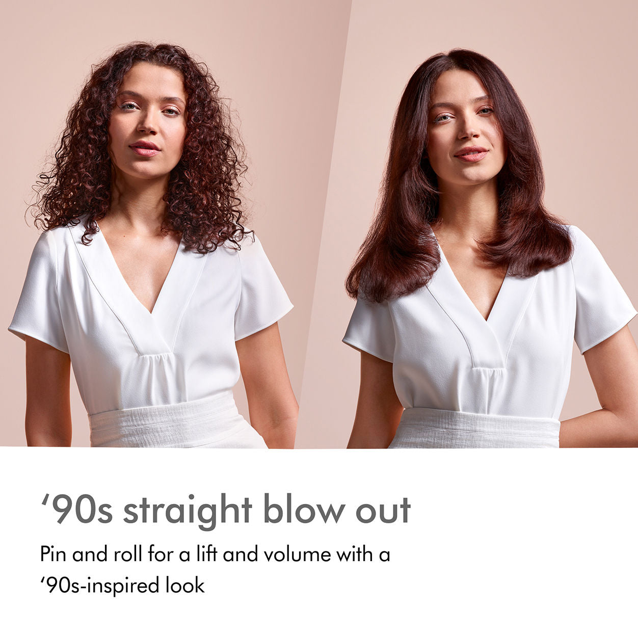 Before and after results of using Dyson Airstrait Straightener variant: Ceramic Pink