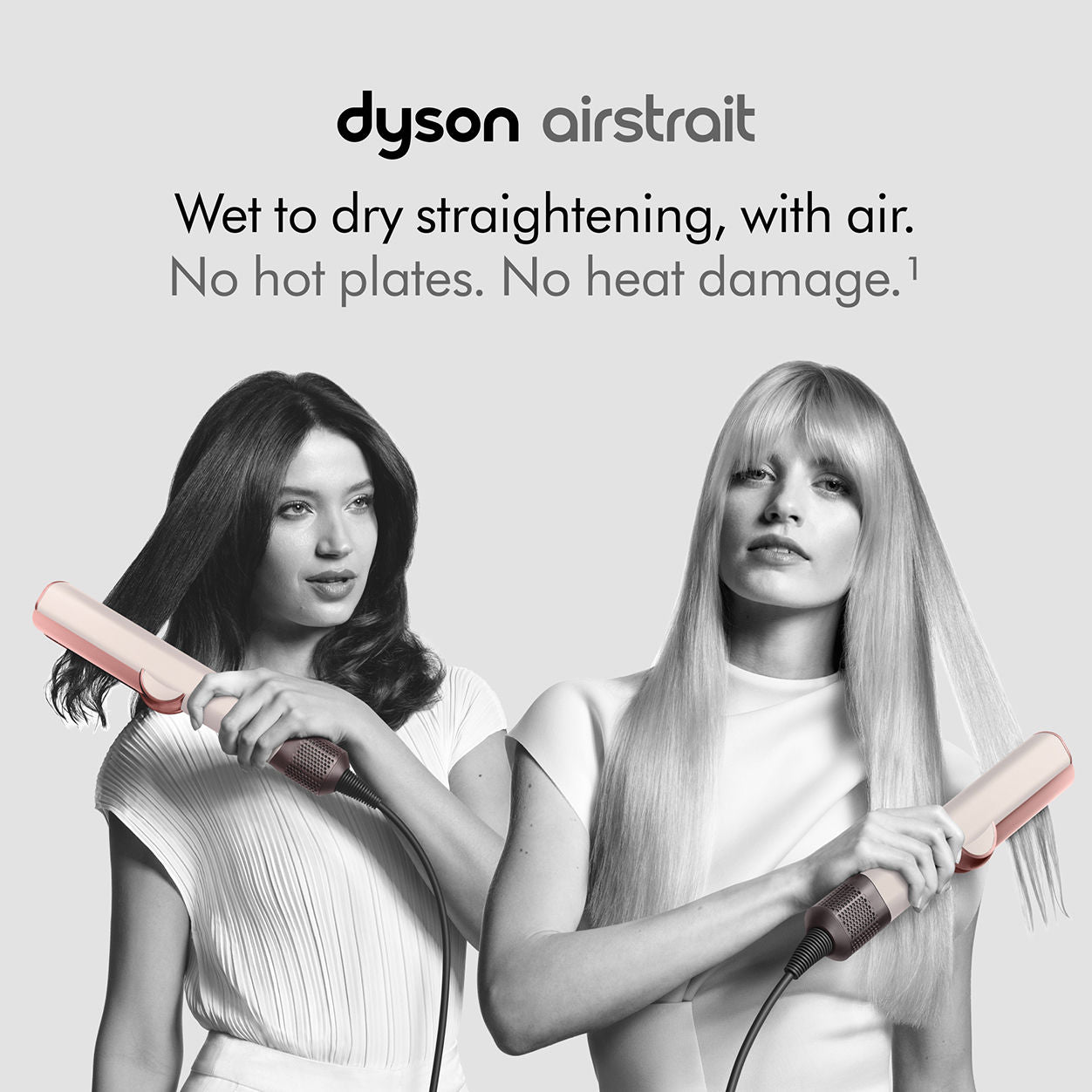 Lifestyle image of Dyson Airstrait Straightener variant: Ceramic Pink