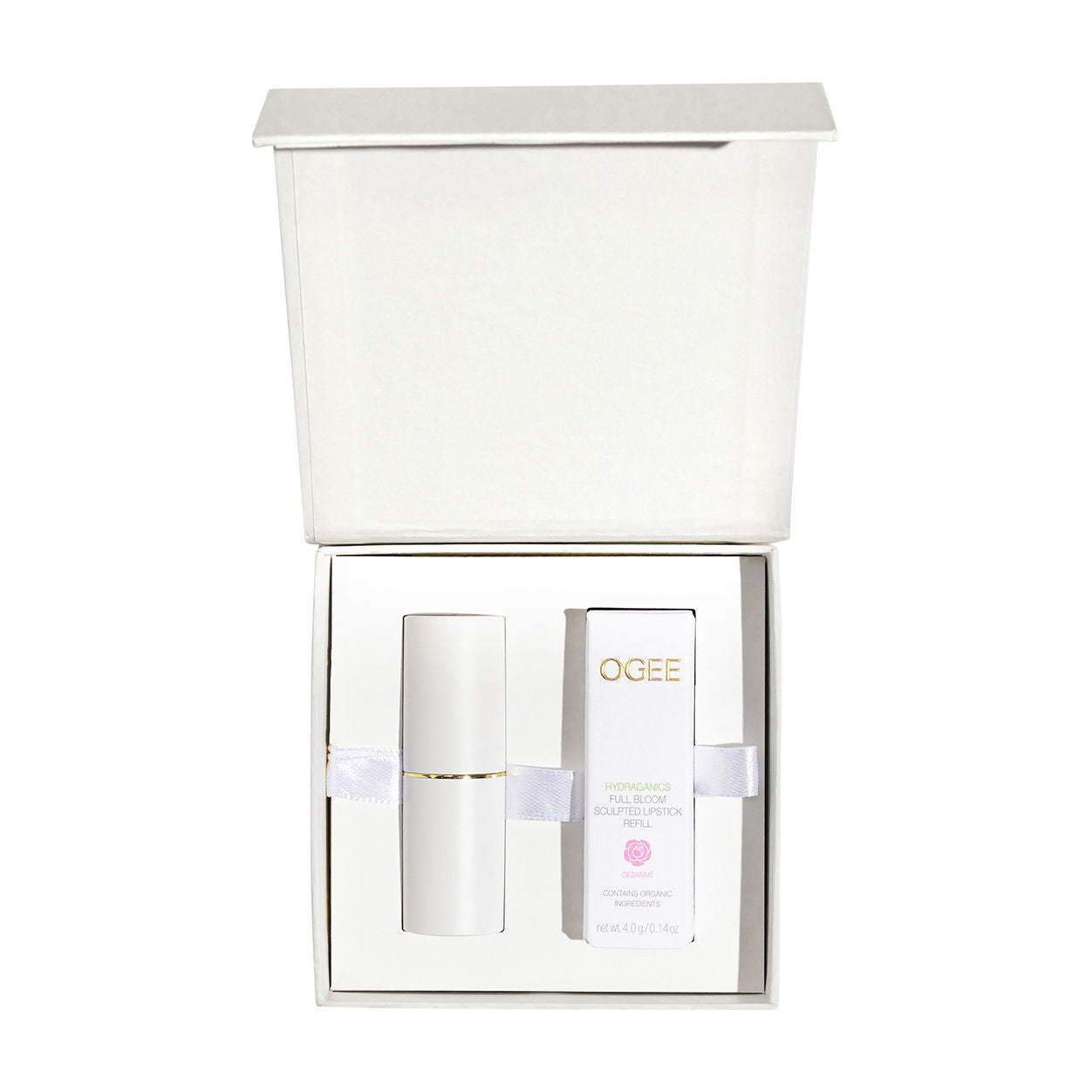 Image of an open Ogee Full Bloom Sculpted Lipstick variant: Cezanne