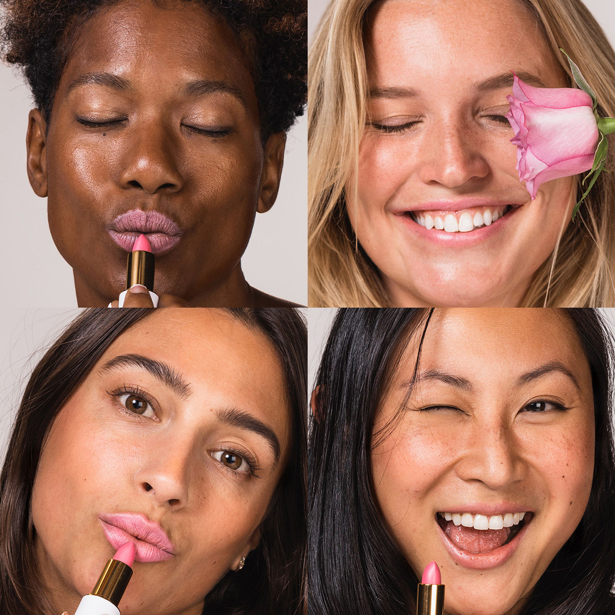 A shade comparison of Ogee Full Bloom Sculpted Lipstick variant: Cezanne