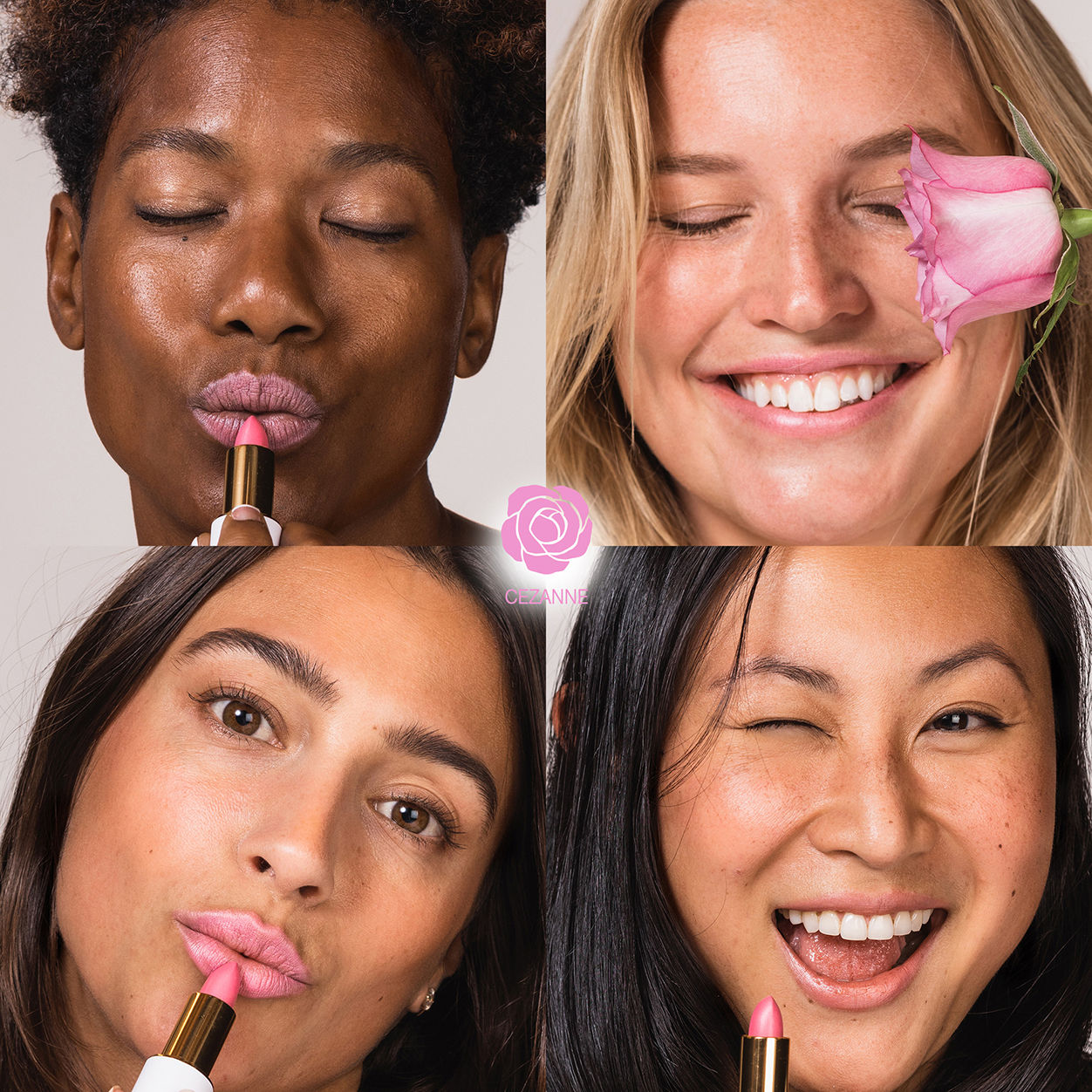 A shade comparison of Ogee Full Bloom Sculpted Lipstick variant: Cezanne