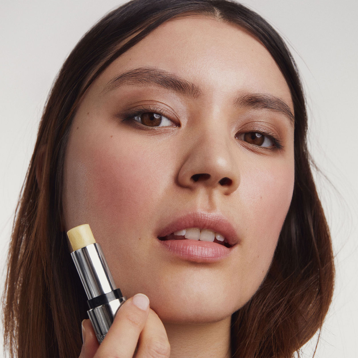 Model image of Kjaer Weis Tinted Lip Balm Refill variant: Clear