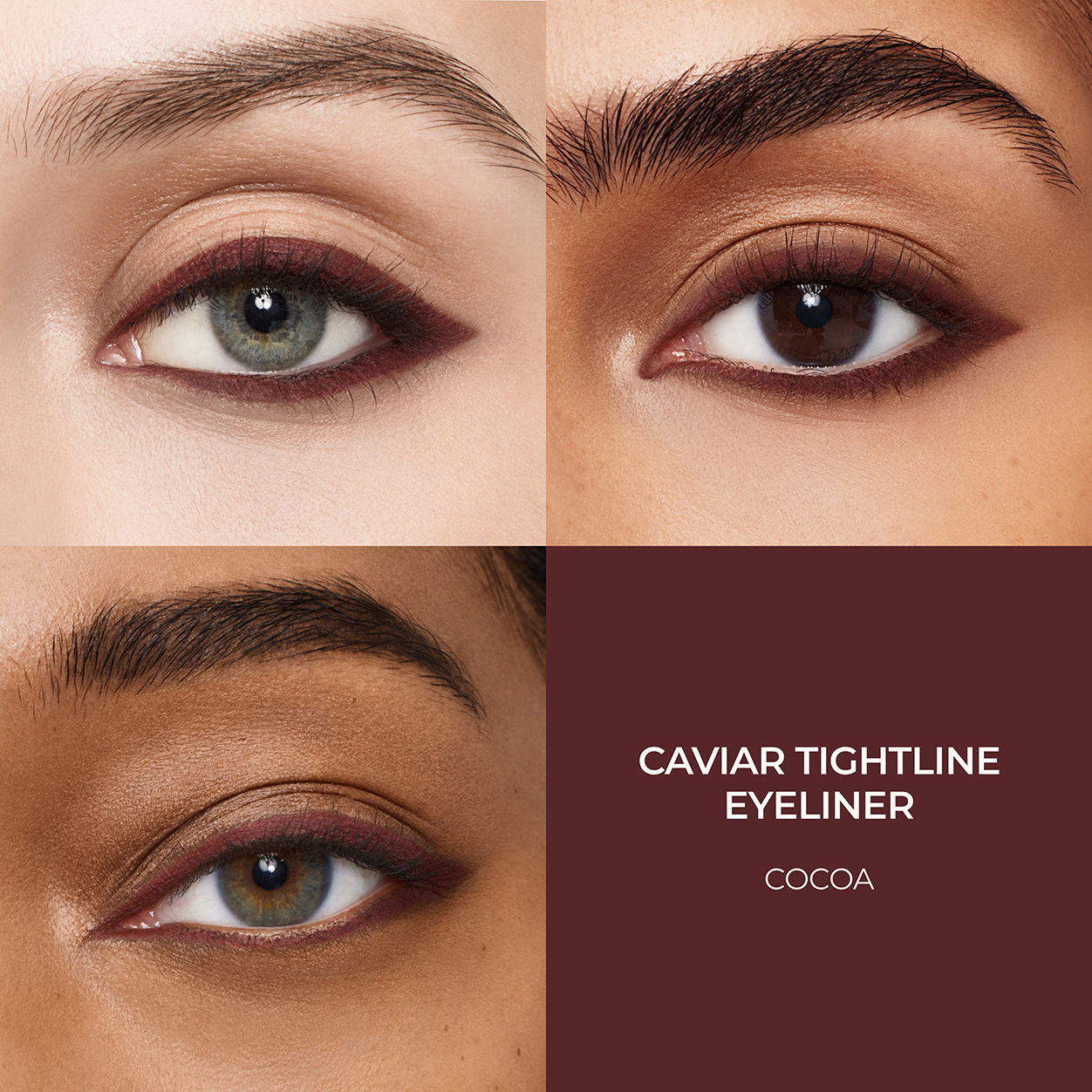 A shade comparison of Laura Mercier Caviar Tightline Eyeliner variant: Cocoa