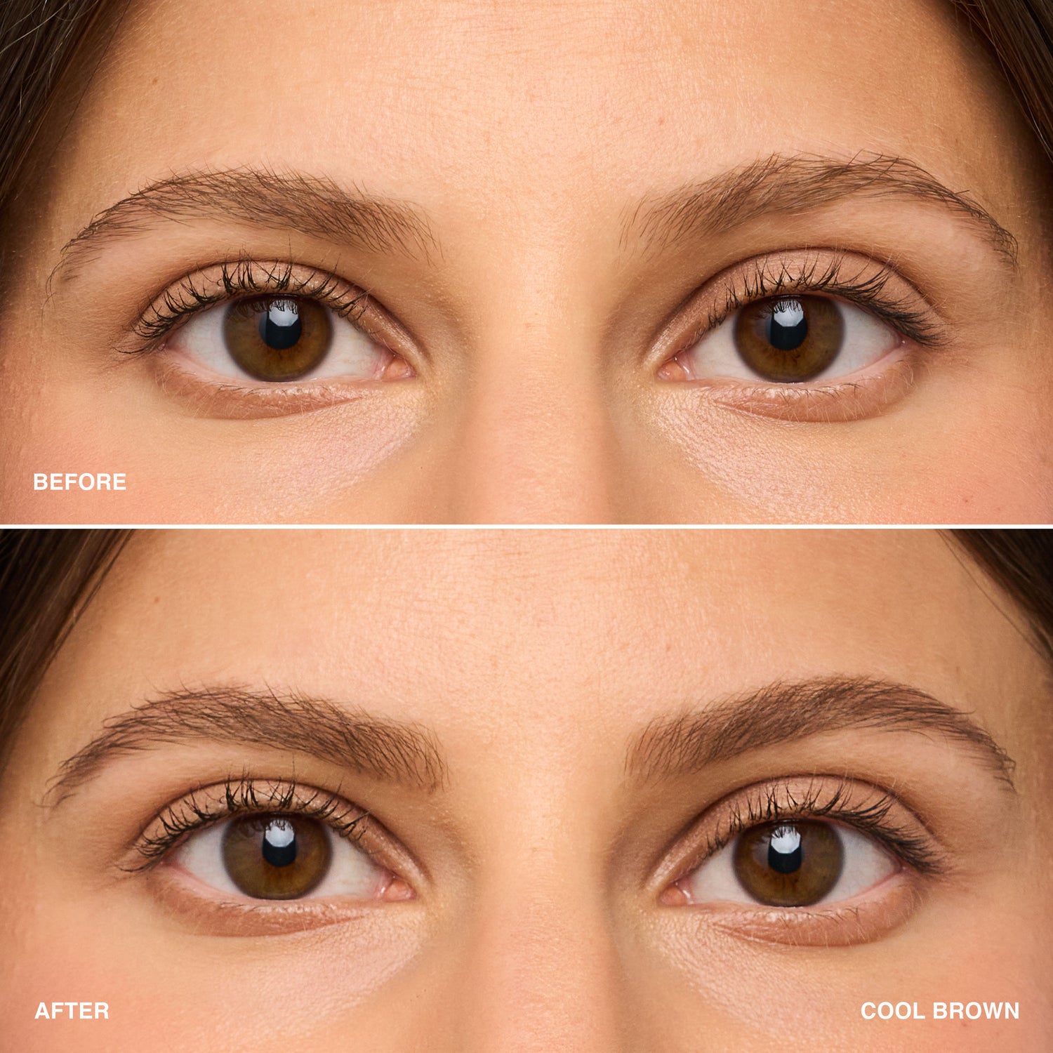Before and after results of using Bobbi Brown Precise 24-Hour Ultra Slim Eyebrow Pencil variant: Cool Brown