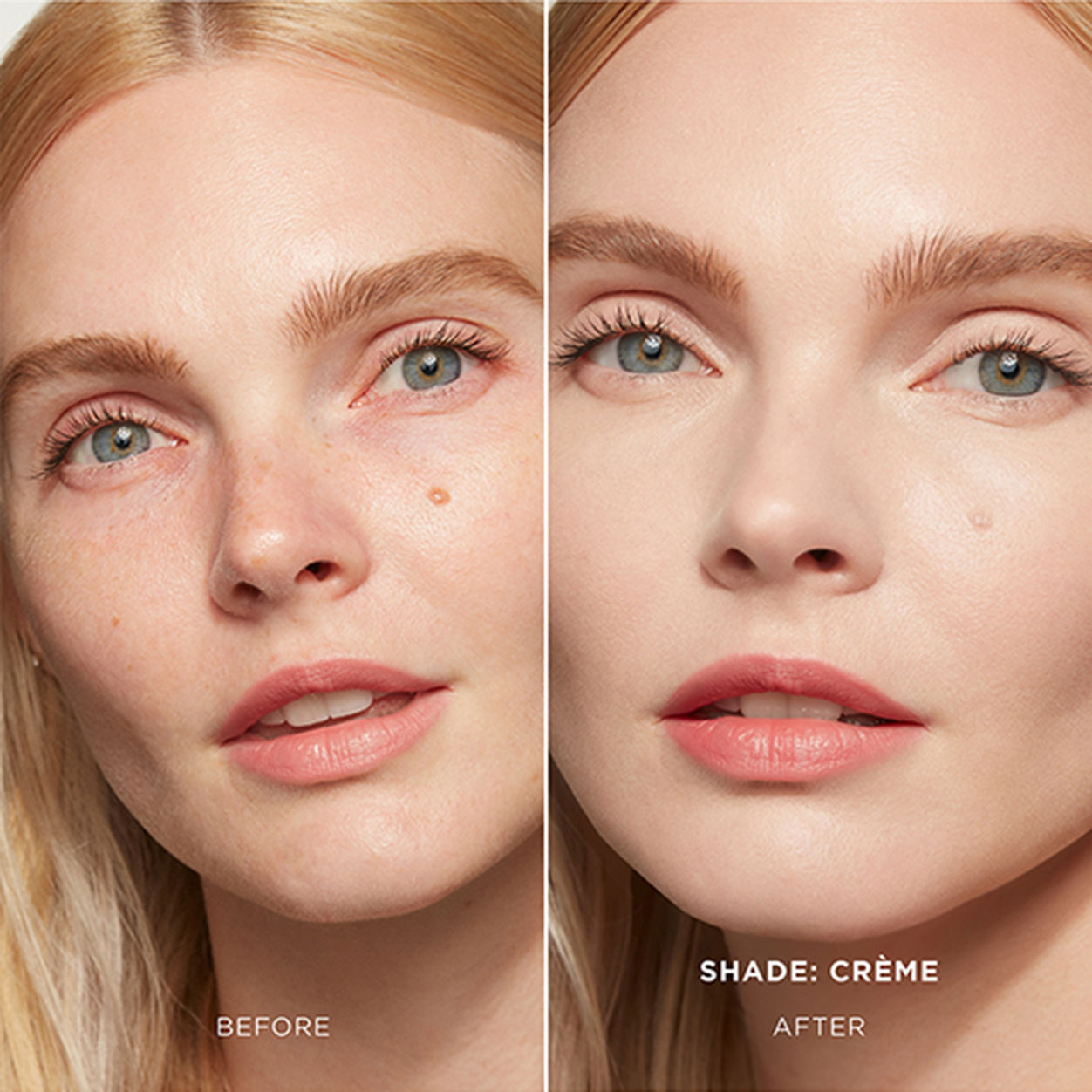 Before and after results of using Hourglass Vanish Airbrush Concealer Travel variant: Crème 1.5