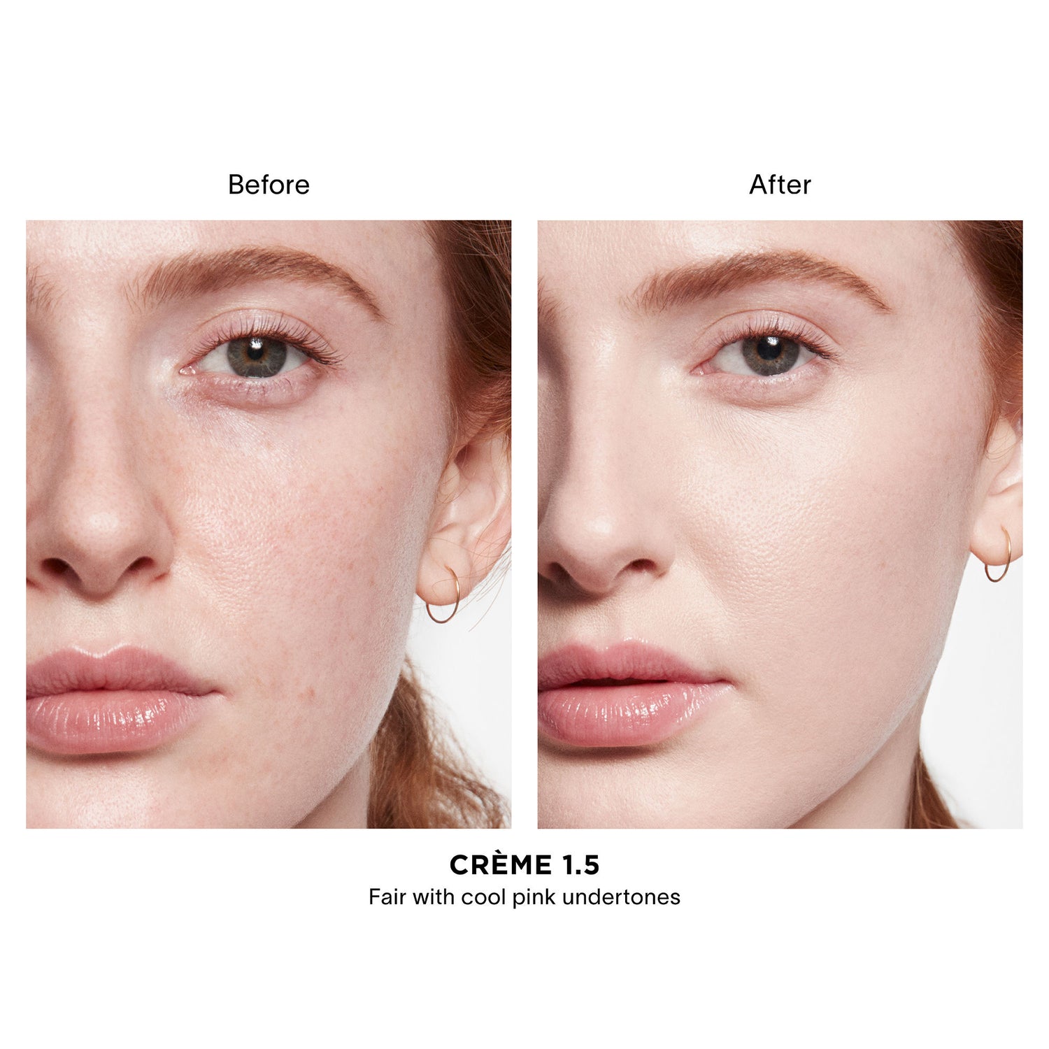 Before and after results of using Hourglass Vanish Airbrush Concealer variant: Crème 1.5