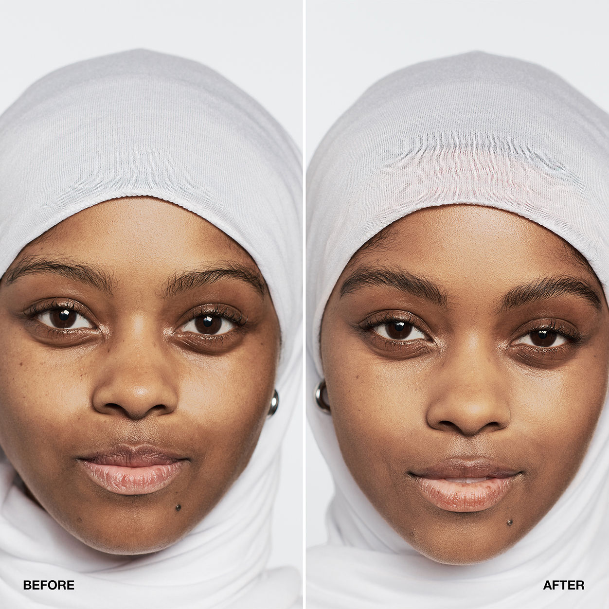Before and after results of using Clinique Even Better Makeup Broad Spectrum SPF 15 variant: DEEP NEUTRAL