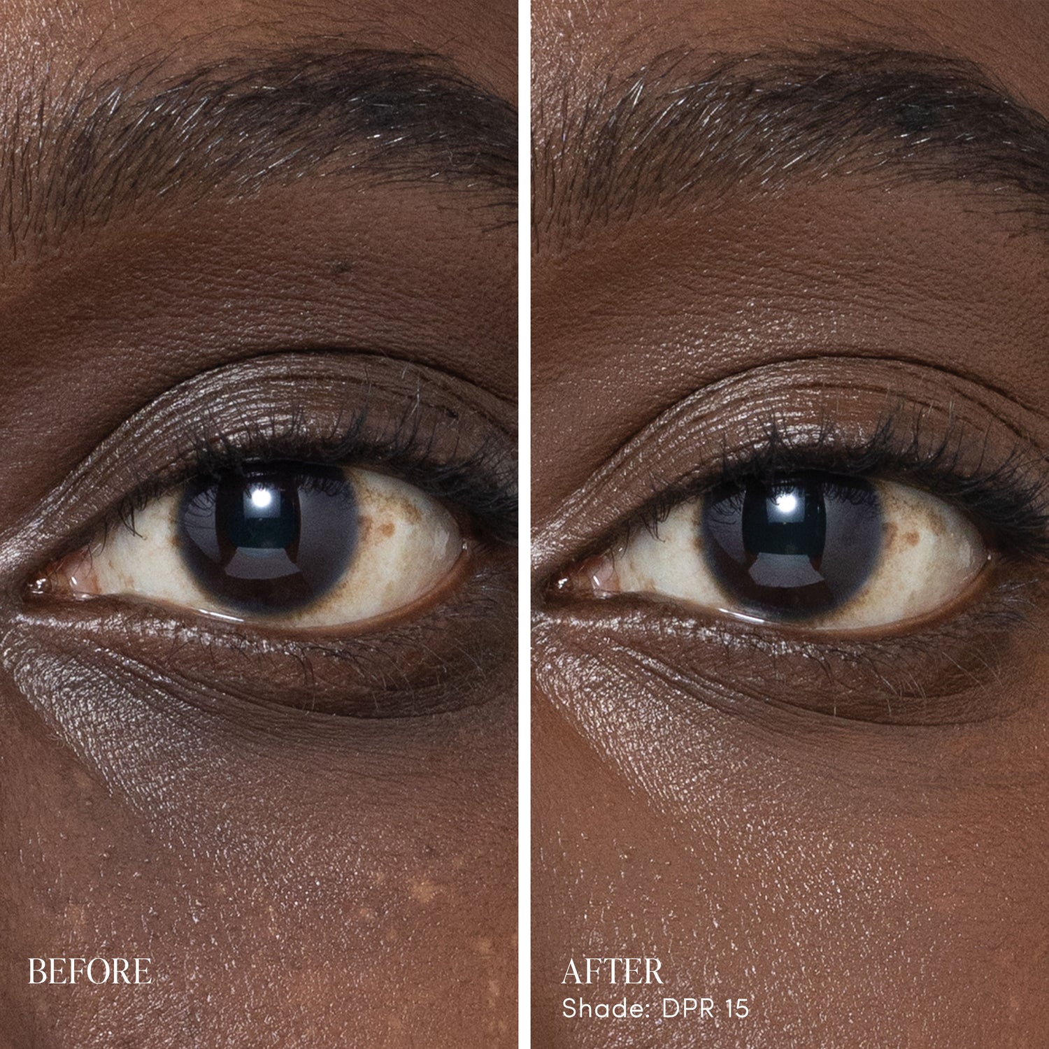 Before and after results of using variant: DPR15 - Deeper With Red Undertones