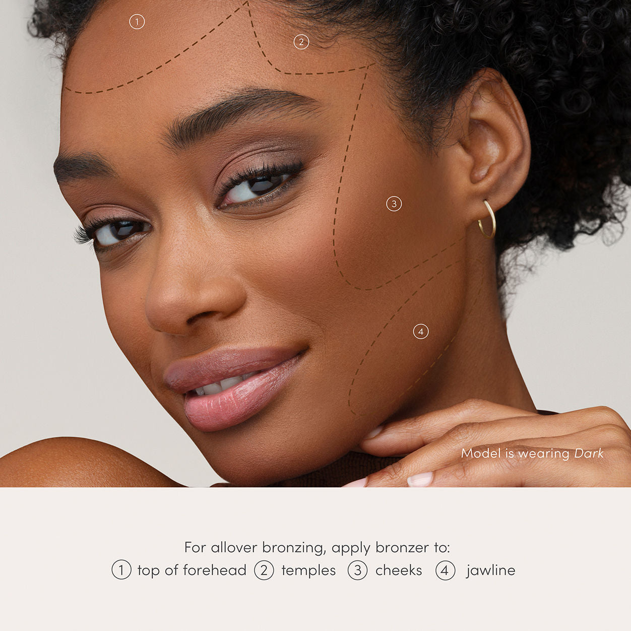 Model image of Jane Iredale PureBronze Matte Bronzer Refill variant: Dark
