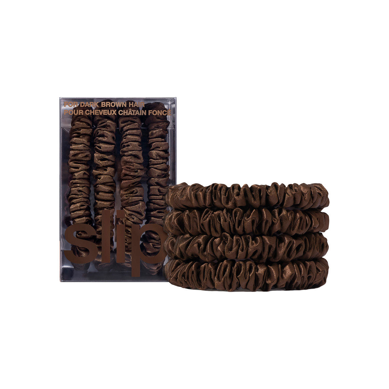 Slip Skinny Scrunchies variant: Dark Brown main image