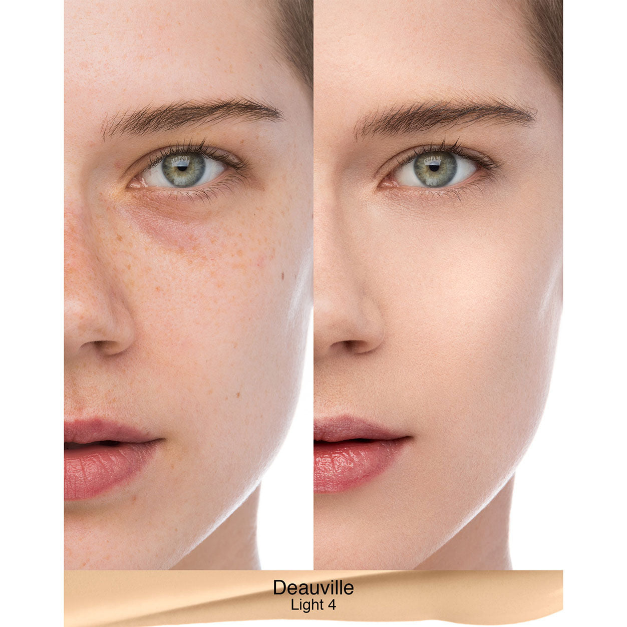 Before and after results of using Nars Natural Radiant Longwear Foundation variant: Deauville L4