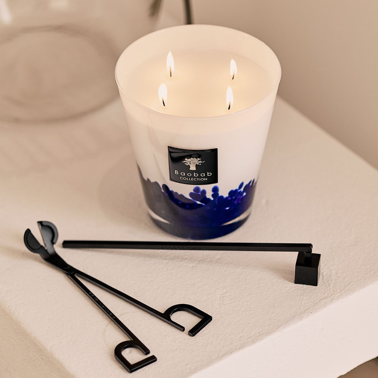 Lifestyle image of Baobab Collection Candle Snuffer variant: Black