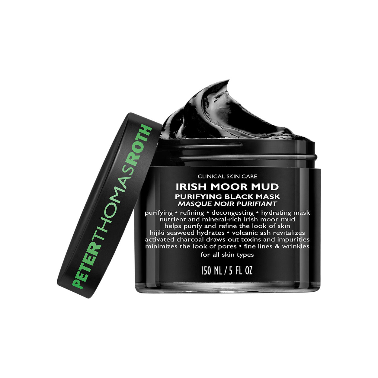 Image of an open Peter Thomas Roth Irish Moor Mud Purifying Black Mask variant: Default Title