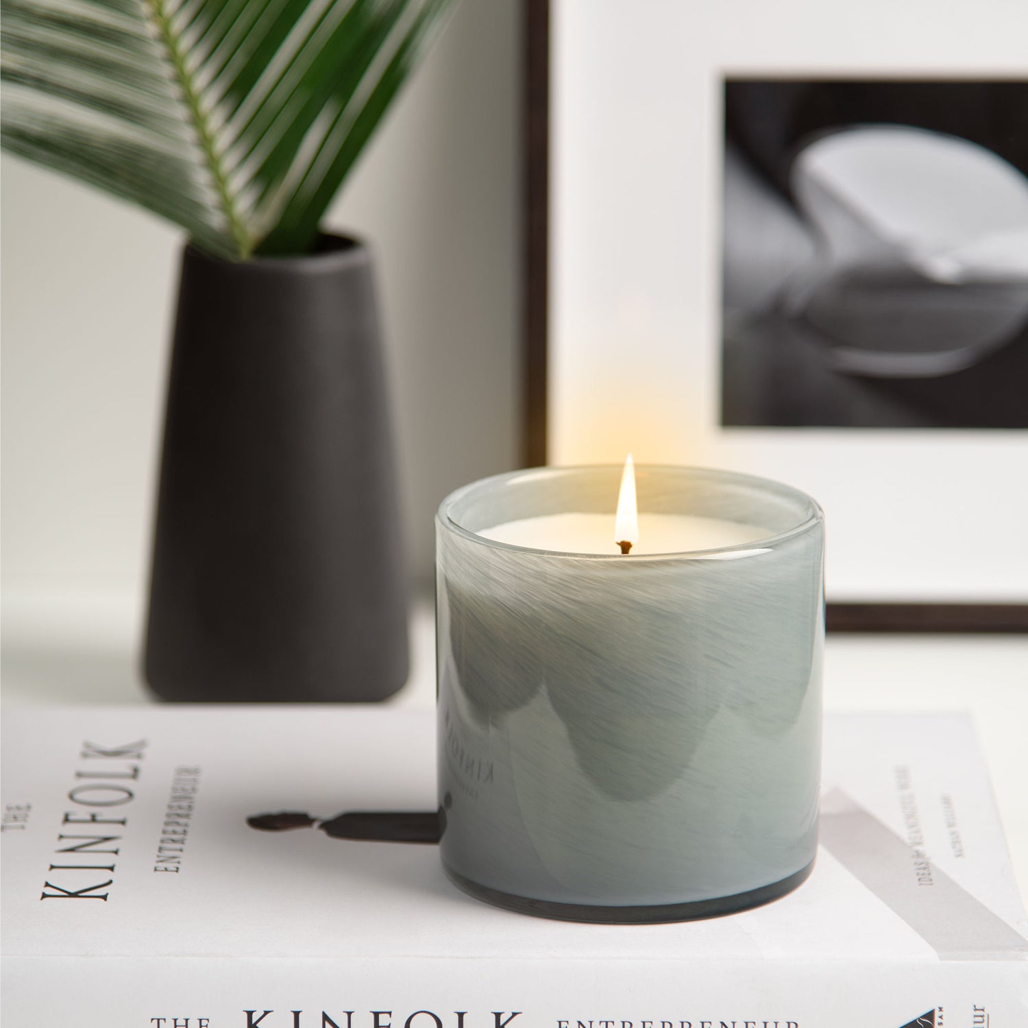 Lifestyle image of Lafco Spike Lavender Signature Candle variant: Default Title