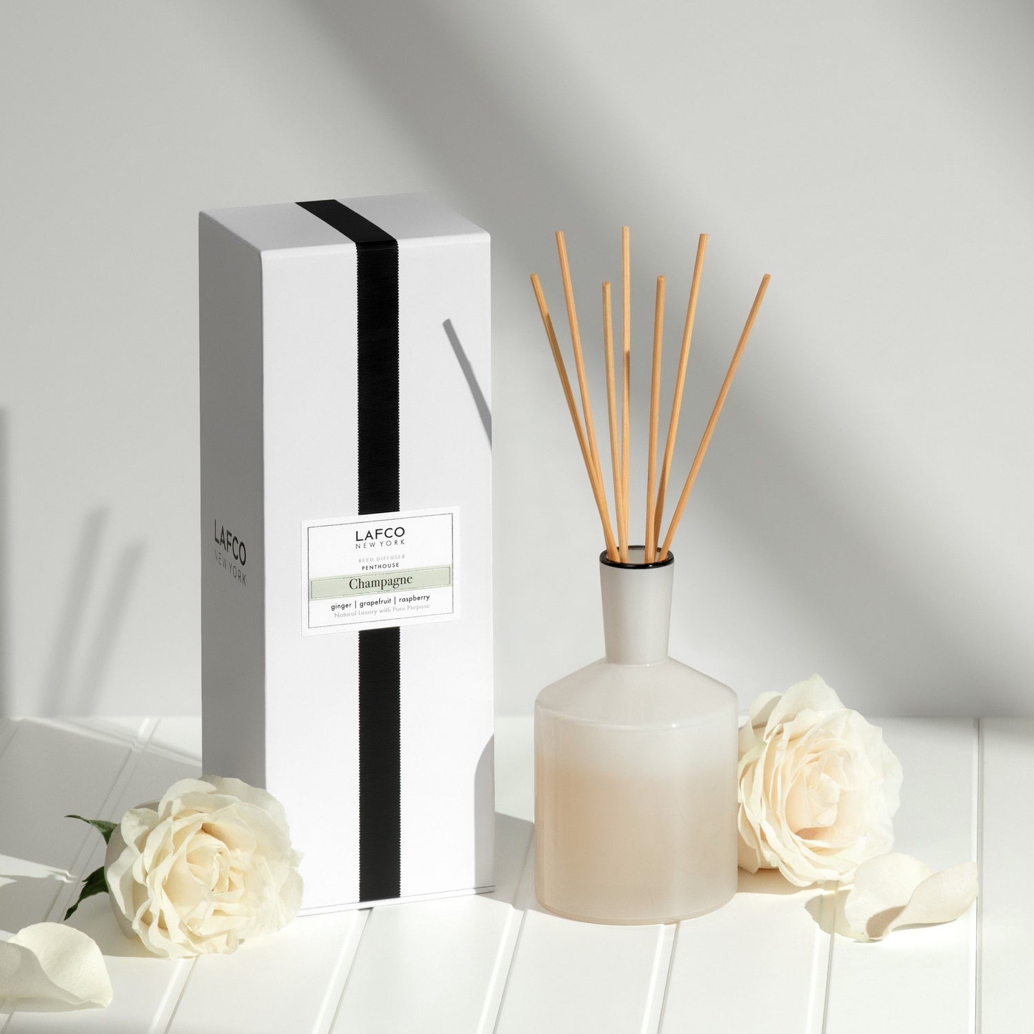 Lifestyle image of Lafco Champagne Reed Diffuser variant: 6 fl oz (Classic)