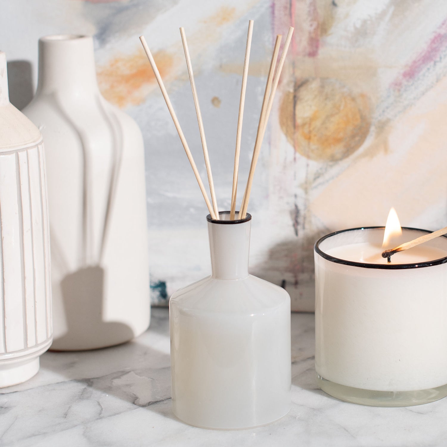 Lifestyle image of Lafco Champagne Reed Diffuser variant: 6 fl oz (Classic)