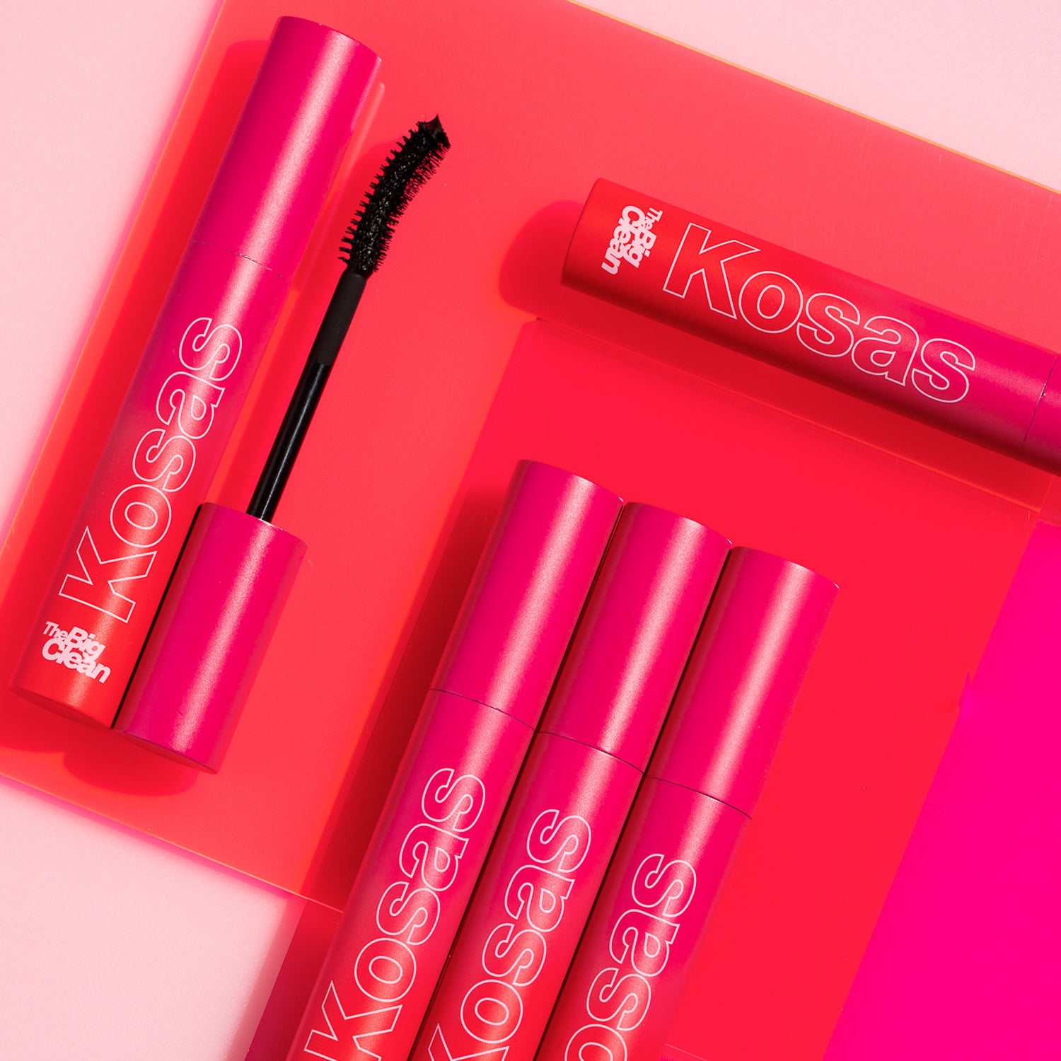 Lifestyle image of Kosas The Big Clean Volumizing + Lash Care Mascara variant: 0.34 oz