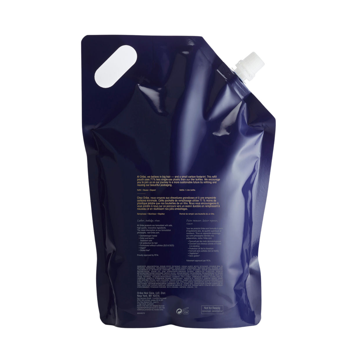 Back image of Oribe Supershine Hydrating Shampoo variant: 33.8 fl oz (Refill)