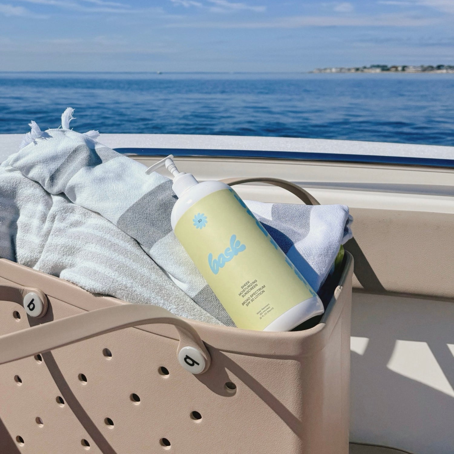 Lifestyle image of Bask Suncare Big Bask Lotion SPF 30 variant: Default Title