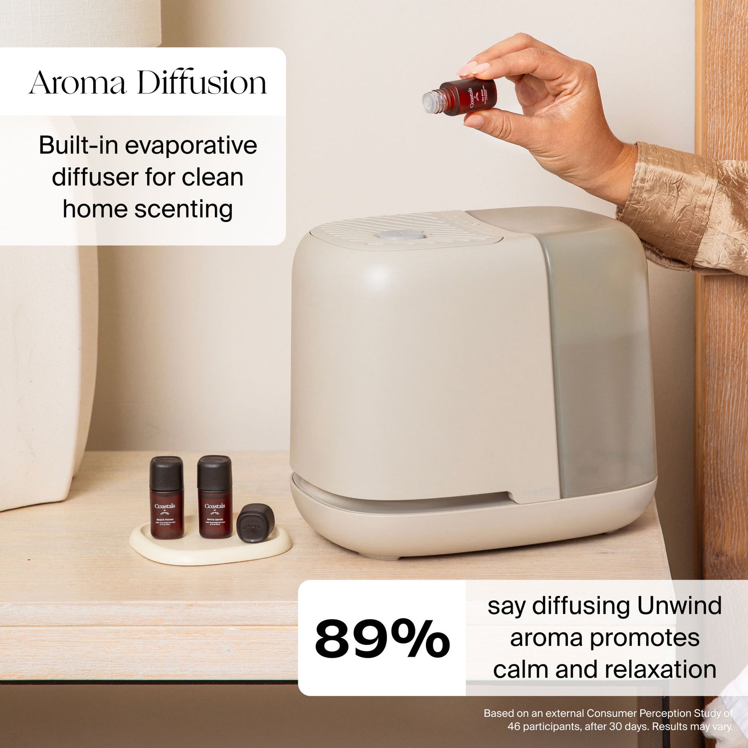 Lifestyle image of Canopy Bedside Humidifier variant: Default Title