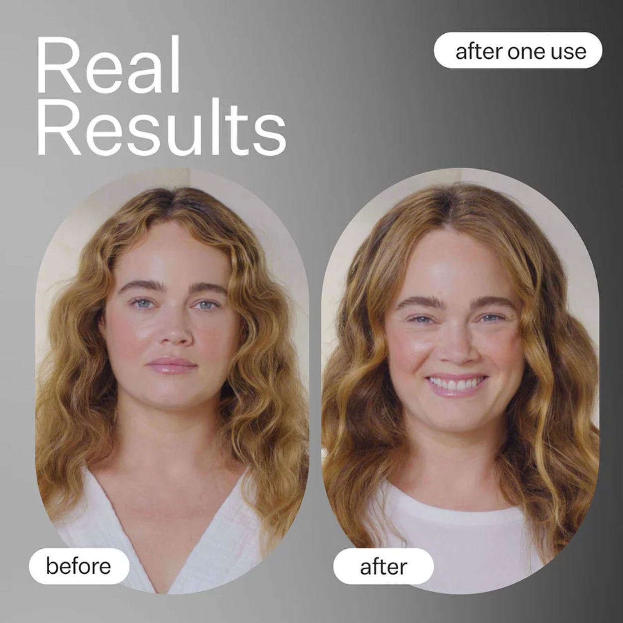 Before and after results of using Act+Acre Cold Processed Hair Conditioner variant: 10 fl oz