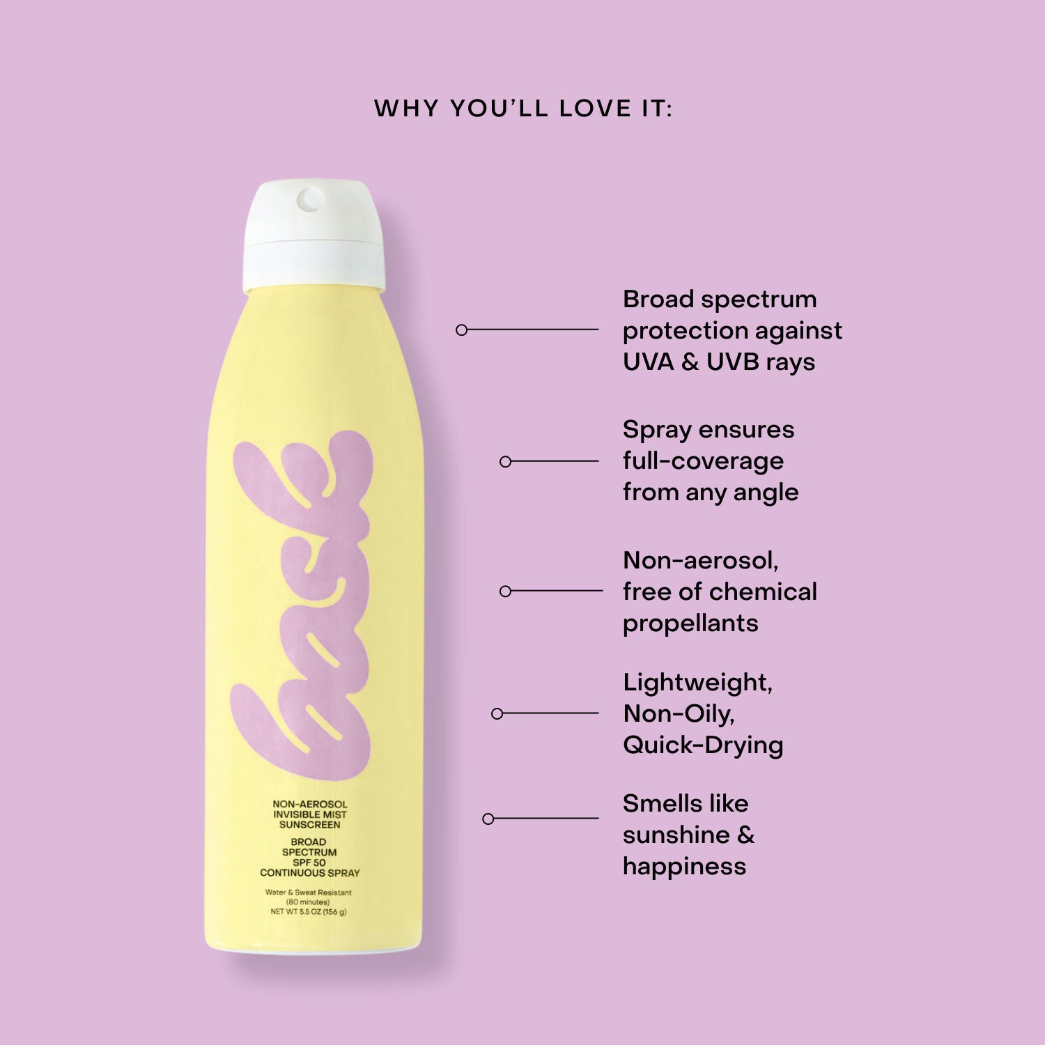 Lifestyle image of Bask Non-Aerosol Spray SPF 50 variant: Default Title