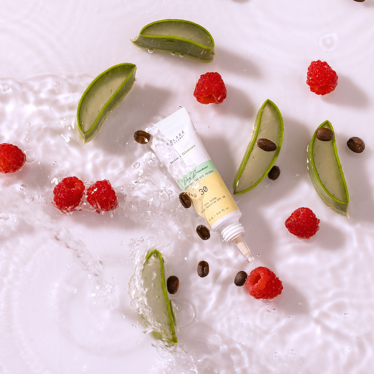 Lifestyle image of Solara Suncare Day Dreamer Super Peptide Eye Primer SPF 30 variant: Default Title