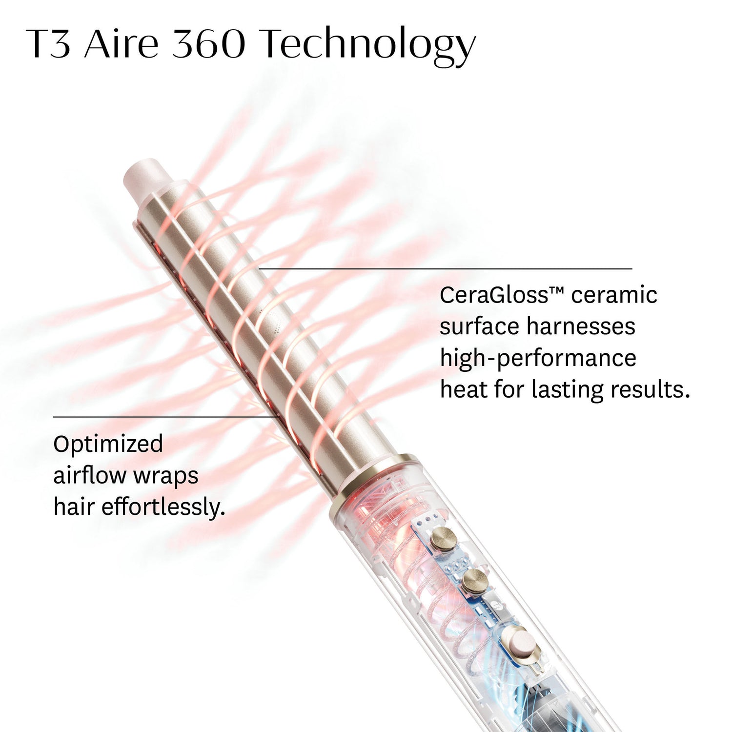 Lifestyle image of T3 Aire 360 Ceramic Air Styler Blowout Kit variant: Satin Blush