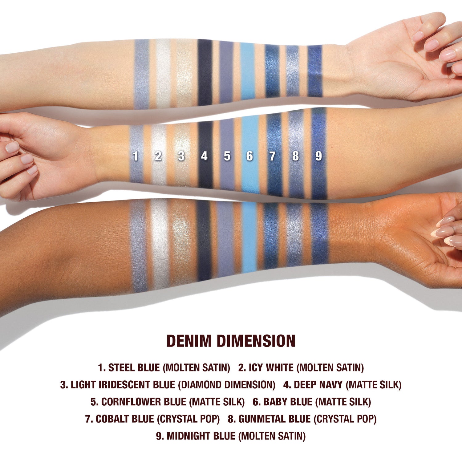 An arm swatch of Denim Dimension variant: Denim Dimension